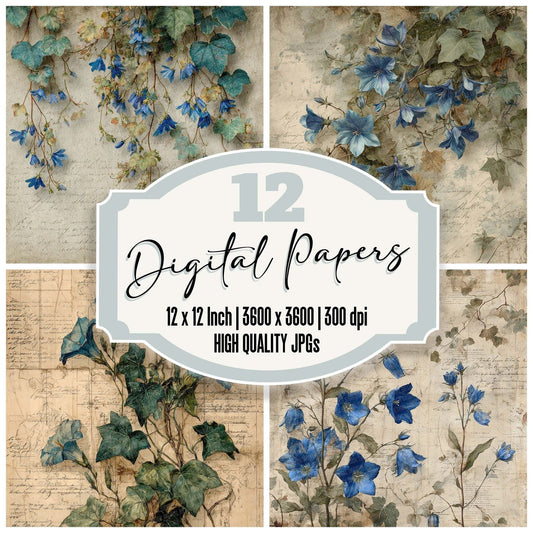 Bluebell Ivy Journal Digital Paper Pack (DDD007619)