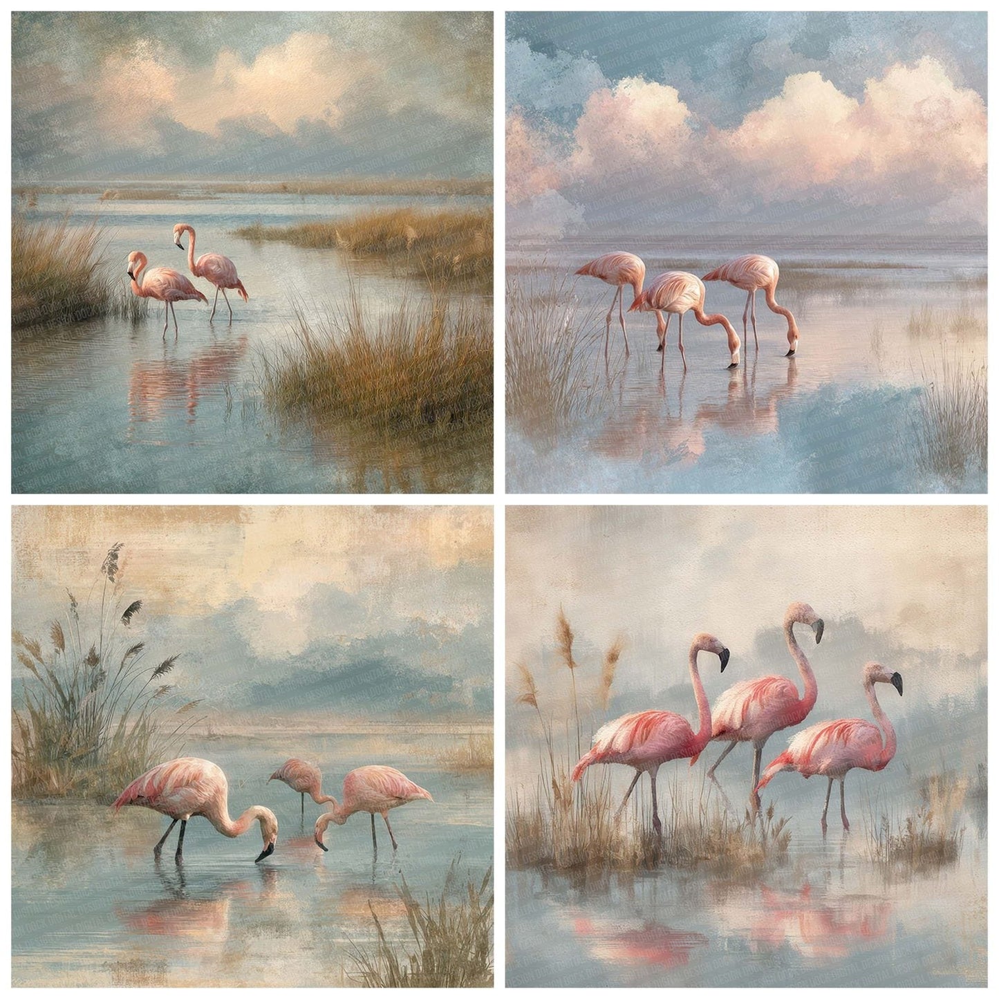 Blush Flamingo Marsh Digital Paper Pack (DDD007620)