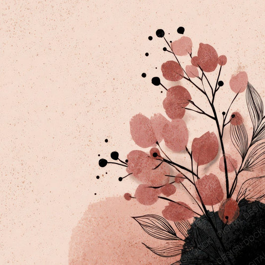Blush Floral Block Background Digital Paper Pack (DDD007749)