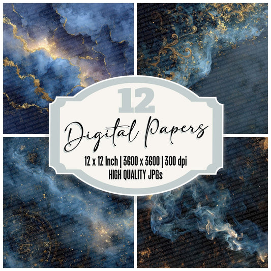 Brass Smoke Symbols Digital Paper Pack (DDD007623)