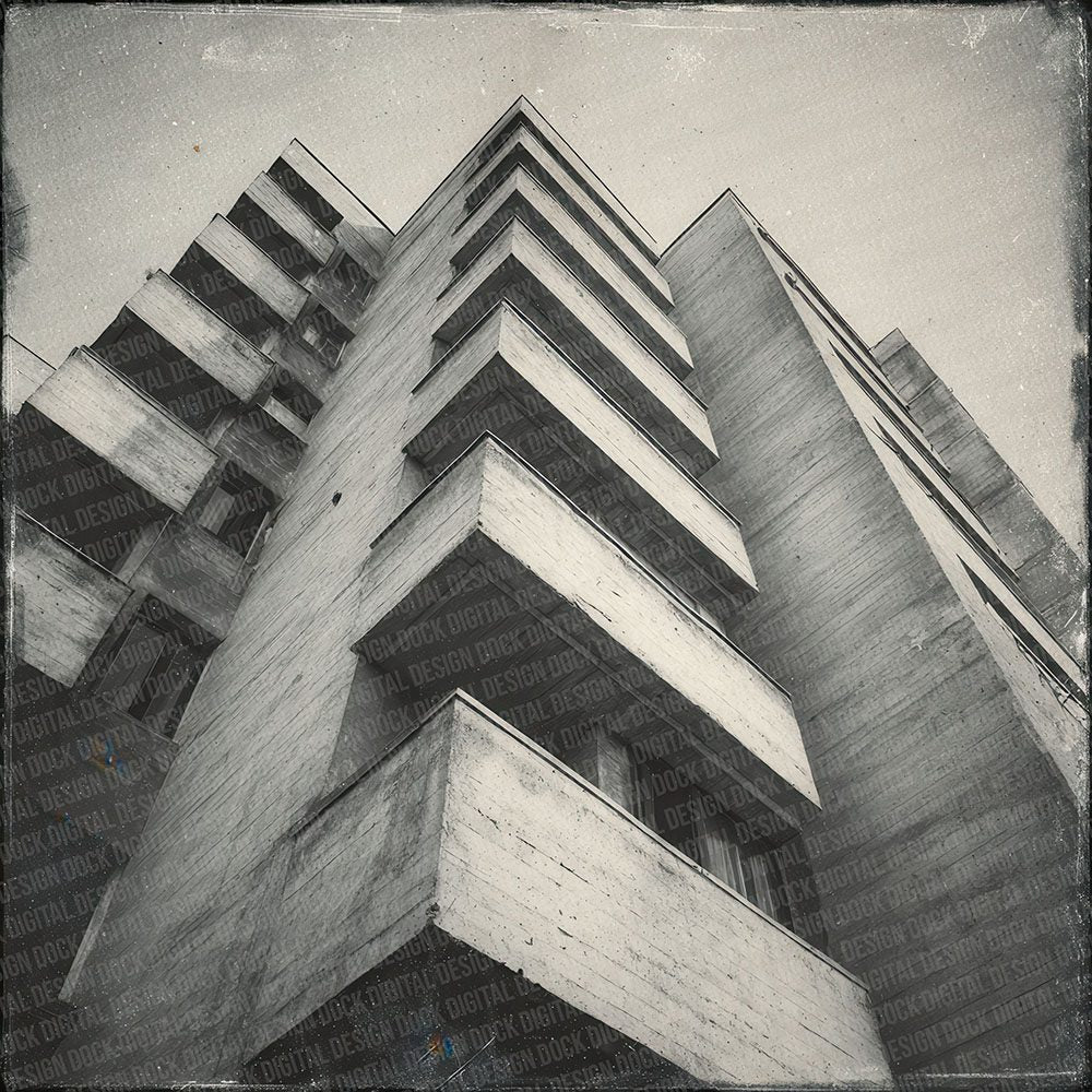 Brutalist Block Damaged Photo Digital Paper Pack (DDD000725)