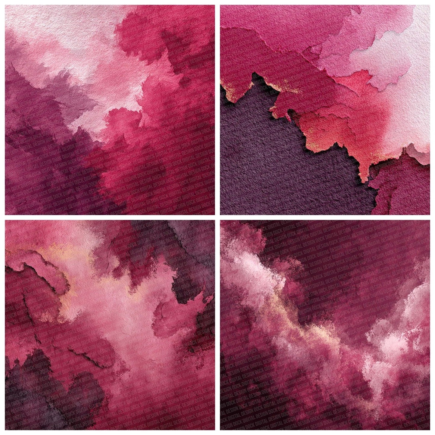Burgundy Plum Drag Digital Paper Pack (DDD000738)