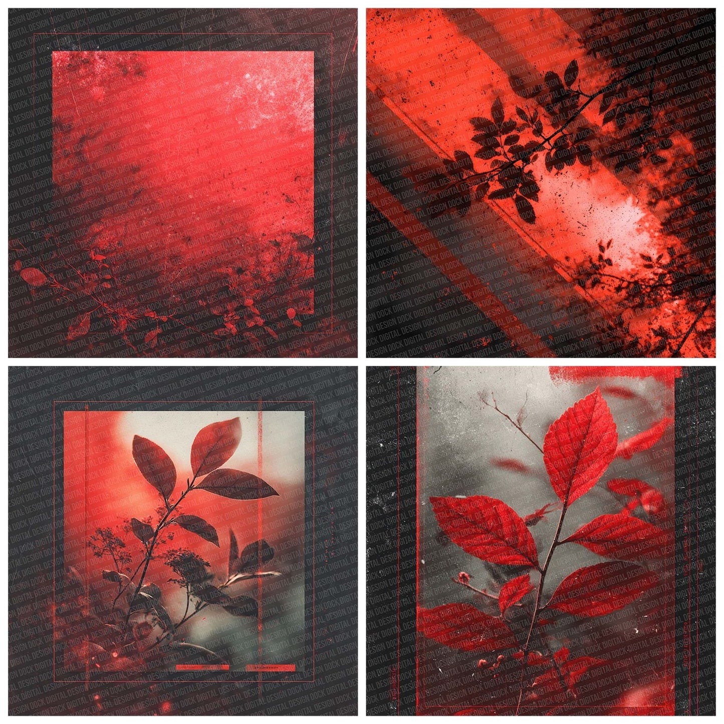 Burn Red Fade Digital Paper Pack (DDD000742)