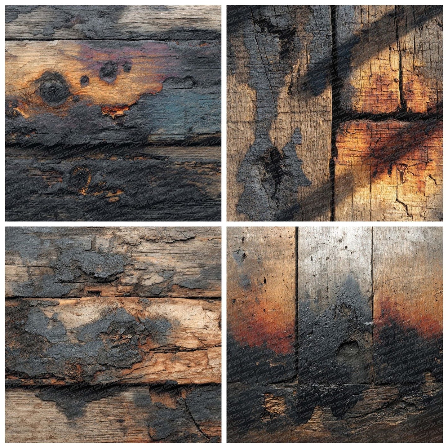 Burned Altar Grunge Digital Paper Pack (DDD000744)