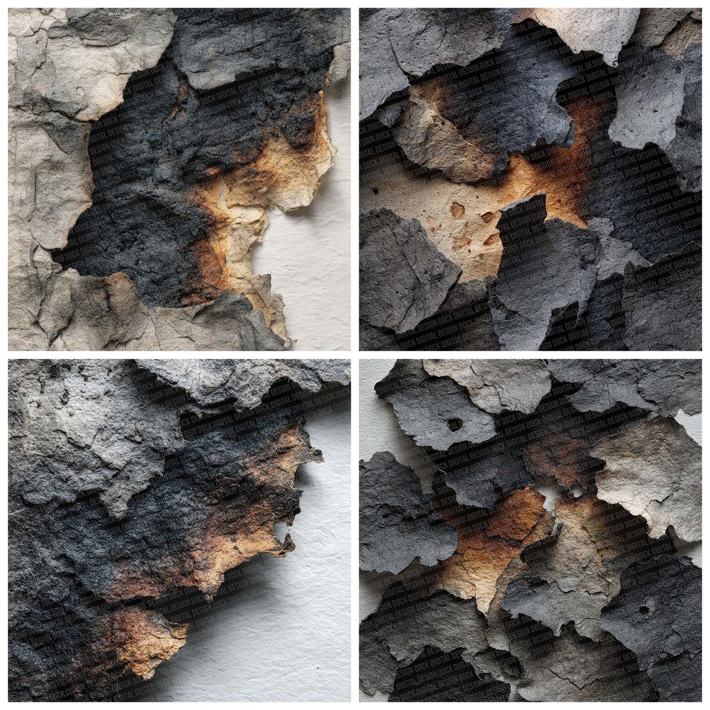 Burned Paper Texture Digital Paper Pack (DDD000746)