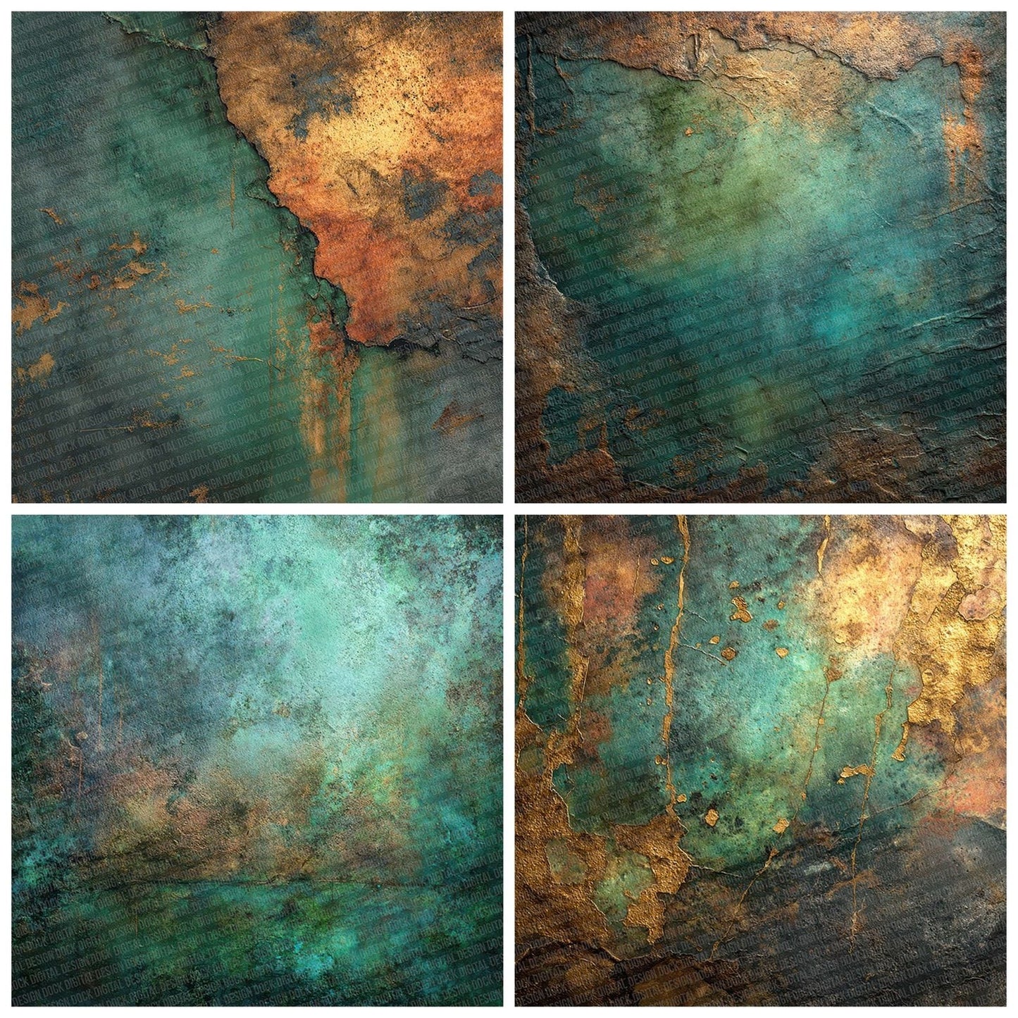 Burnished Bronze Patina Digital Paper Pack (DDD000748)