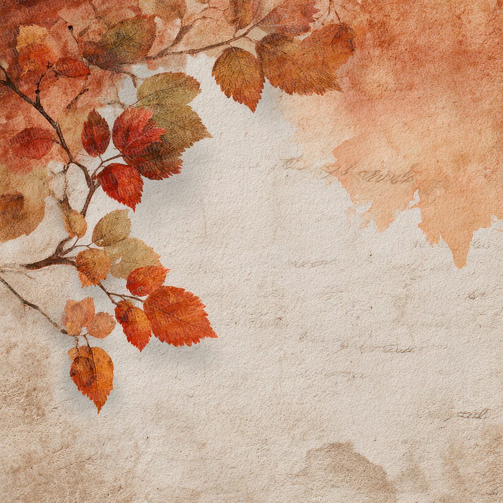 Burnt Autumn Leaf Script Digital Paper Pack (DDD000749)