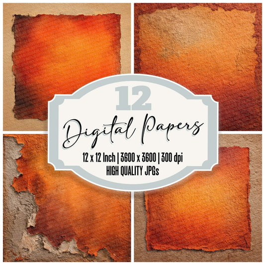 Burnt Terra Flow Digital Paper Pack (DDD000753)