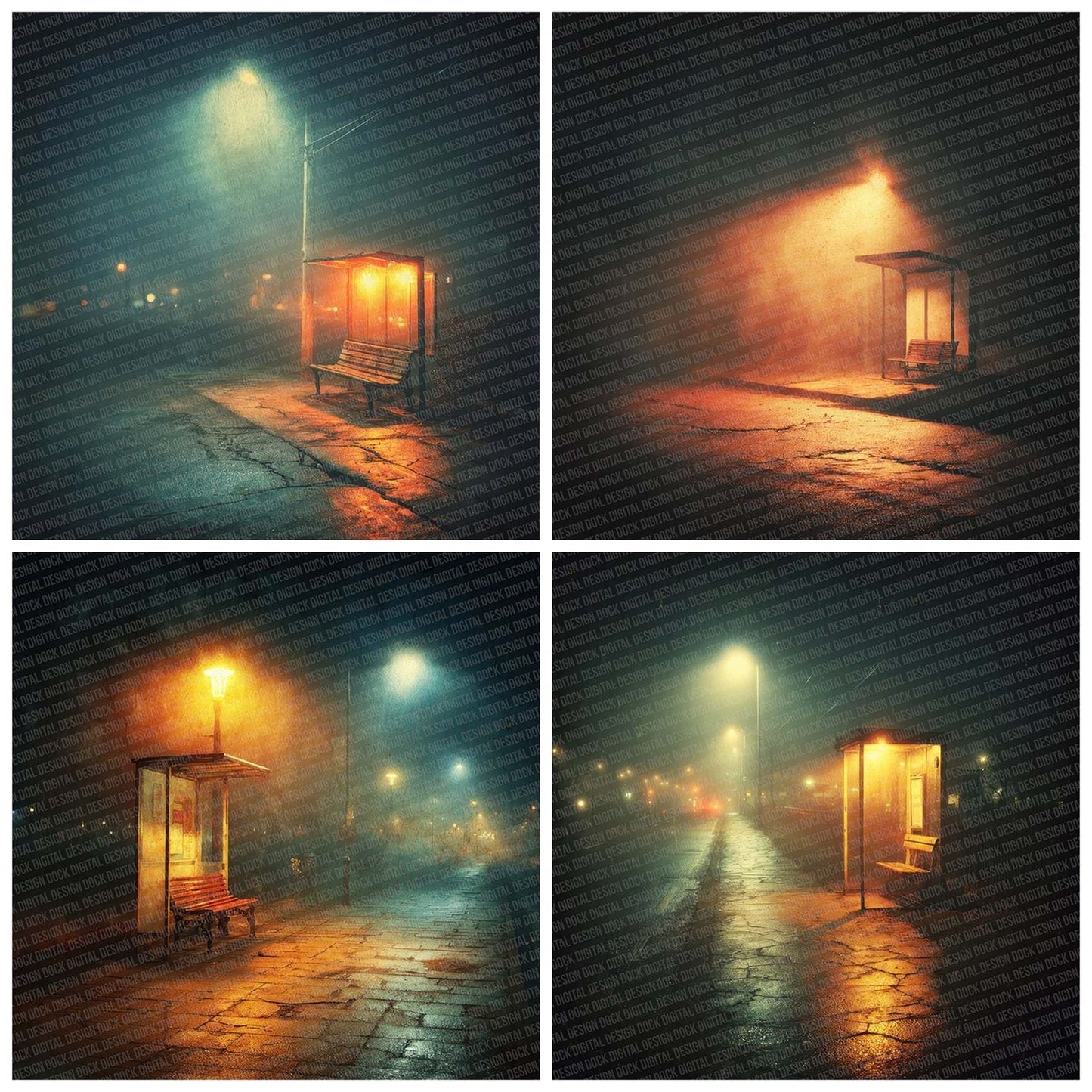 Bus Stop Mistlight Digital Paper Pack (DDD000322)