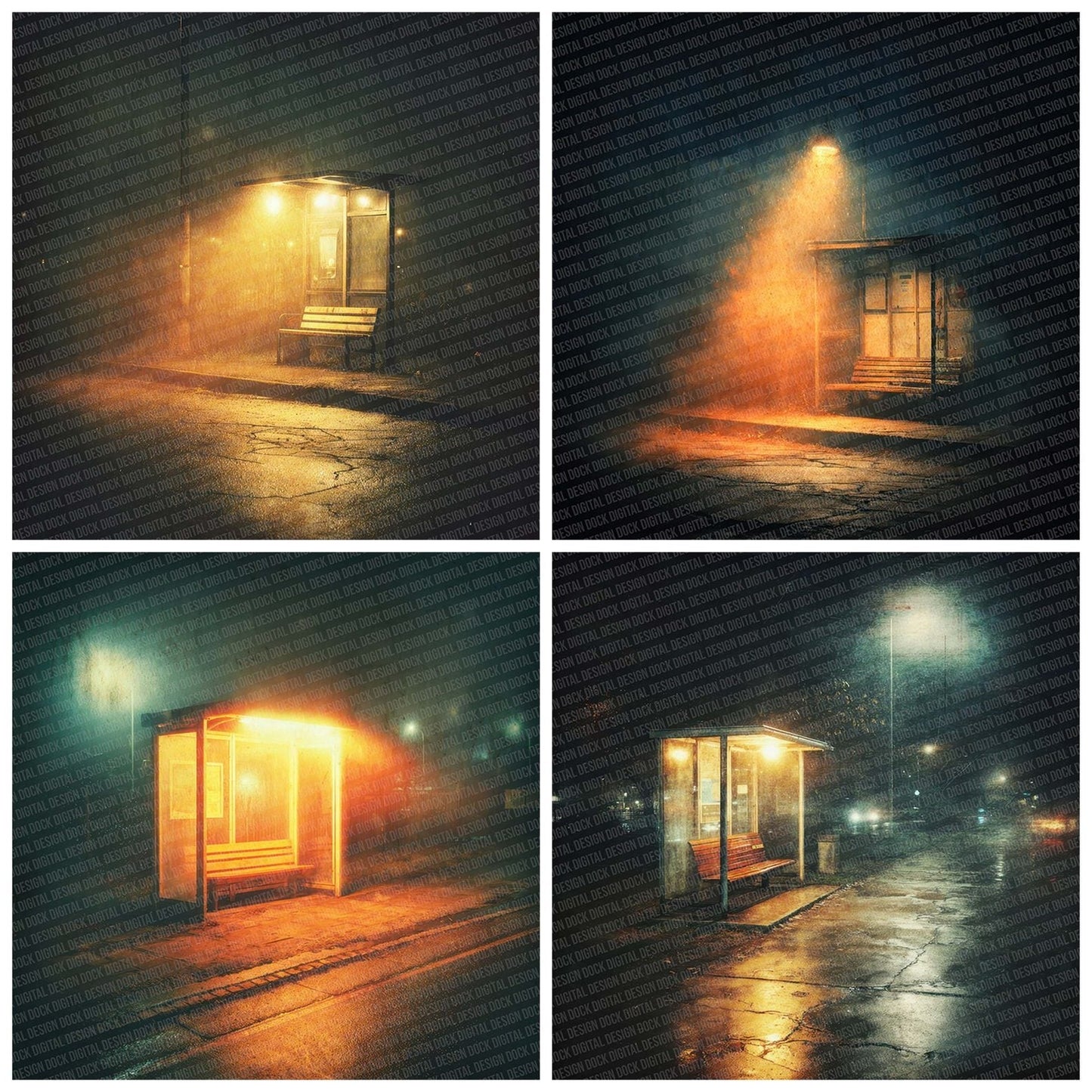 Bus Stop Mistlight Digital Paper Pack (DDD000322)
