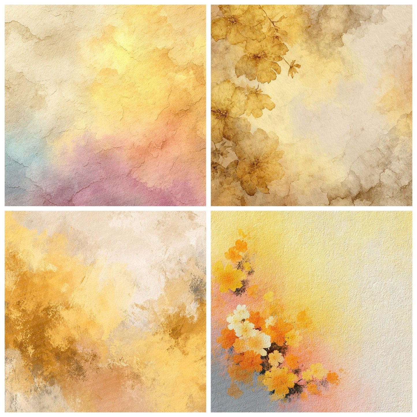 Butter Ivory Bloom Digital Paper Pack (DDD000756)