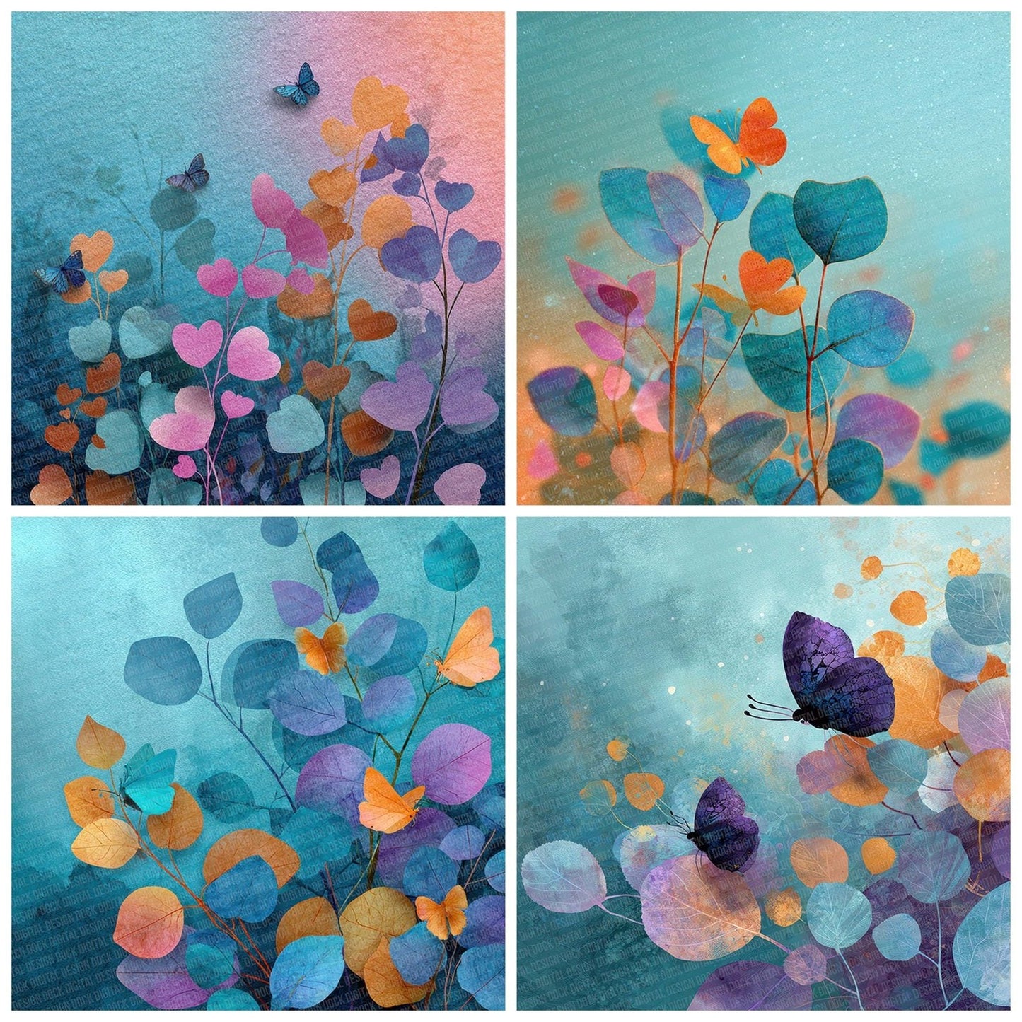 Butterfly Garden Light Digital Paper Pack (DDD000759)