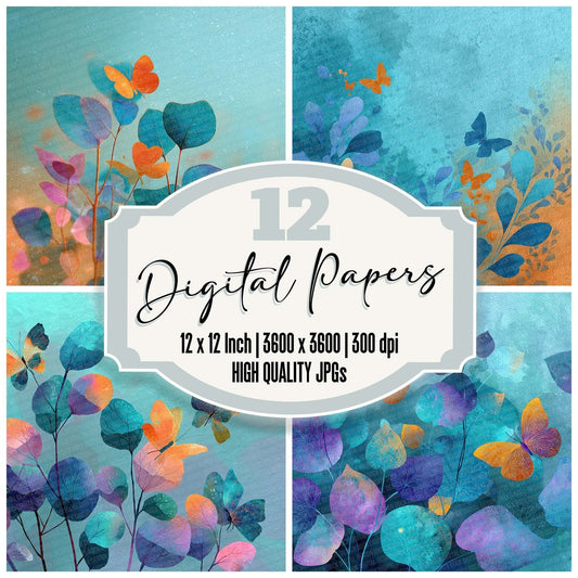 Butterfly Garden Light Digital Paper Pack (DDD000759)