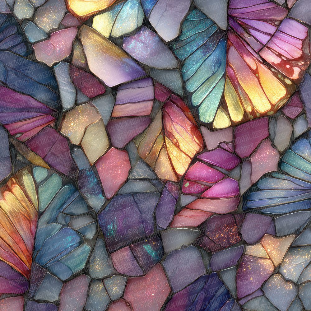 Butterfly Glass Shard Digital Paper Pack (DDD000762)
