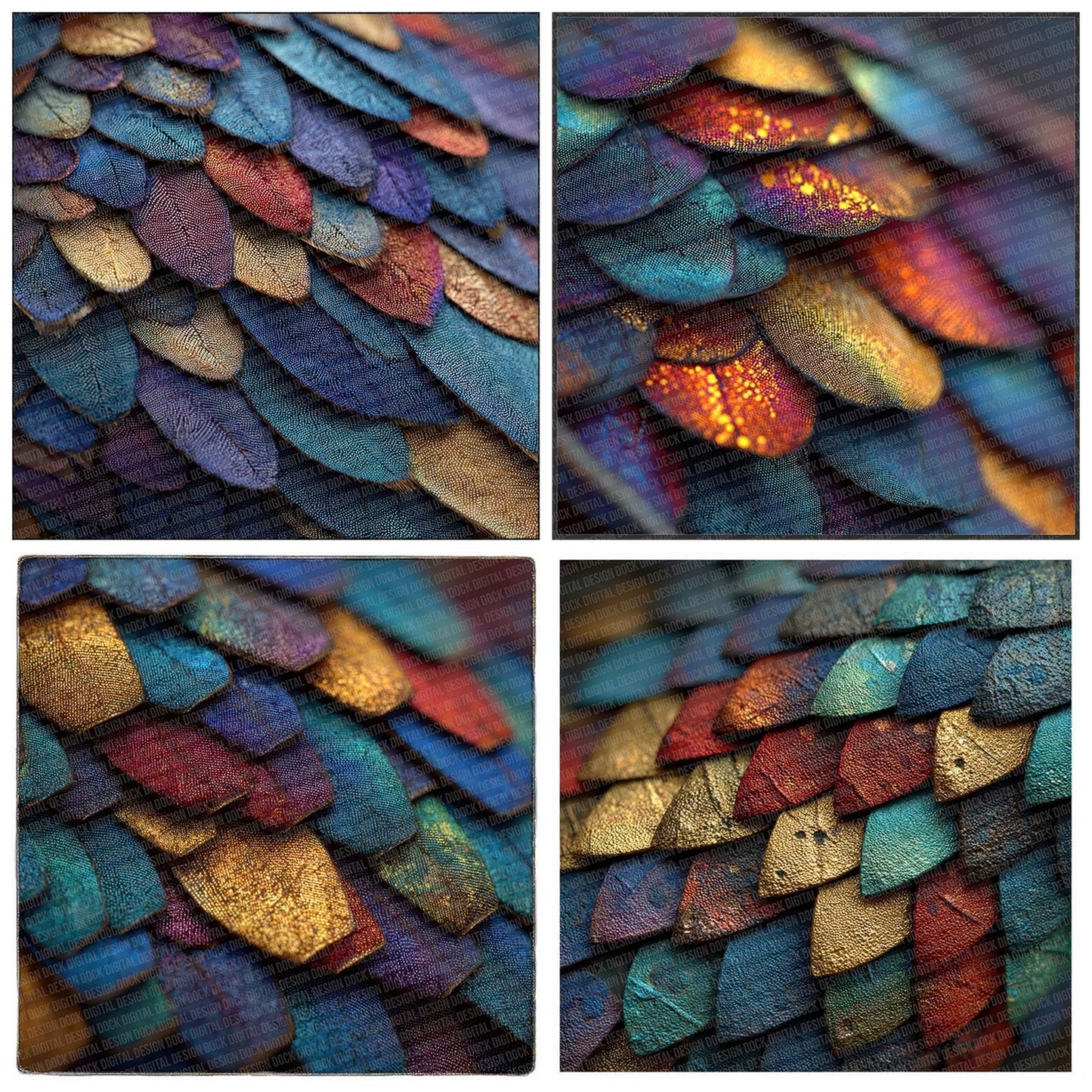 Butterfly Scale Glow Digital Paper Pack (DDD000764)