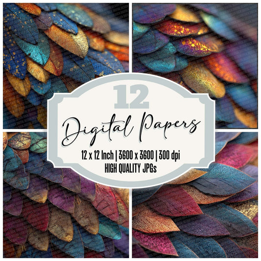 Butterfly Scale Glow Digital Paper Pack (DDD000764)
