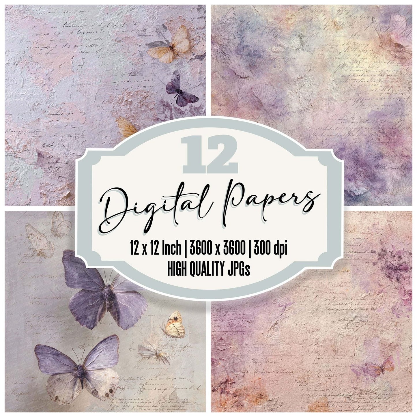 Butterfly Wing Study Wash Digital Paper Pack (DDD000765)