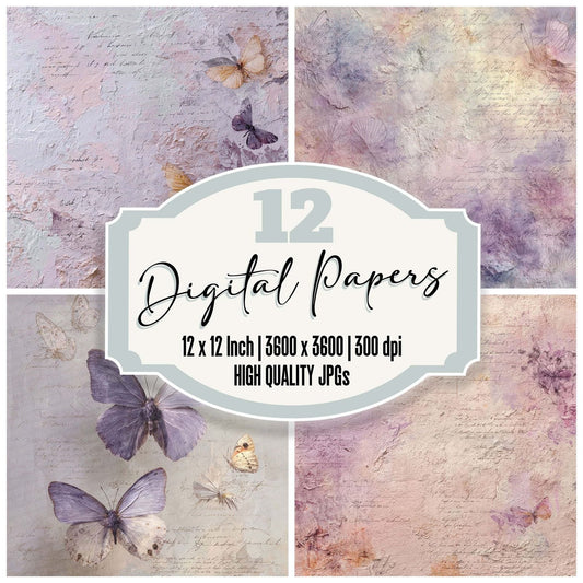 Butterfly Wing Study Wash Digital Paper Pack (DDD000765)