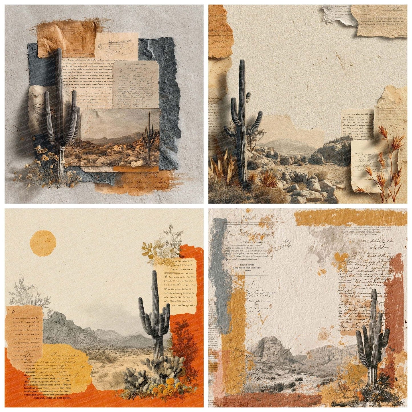 Cactus Desert Notes Digital Paper Pack (DDD000768)