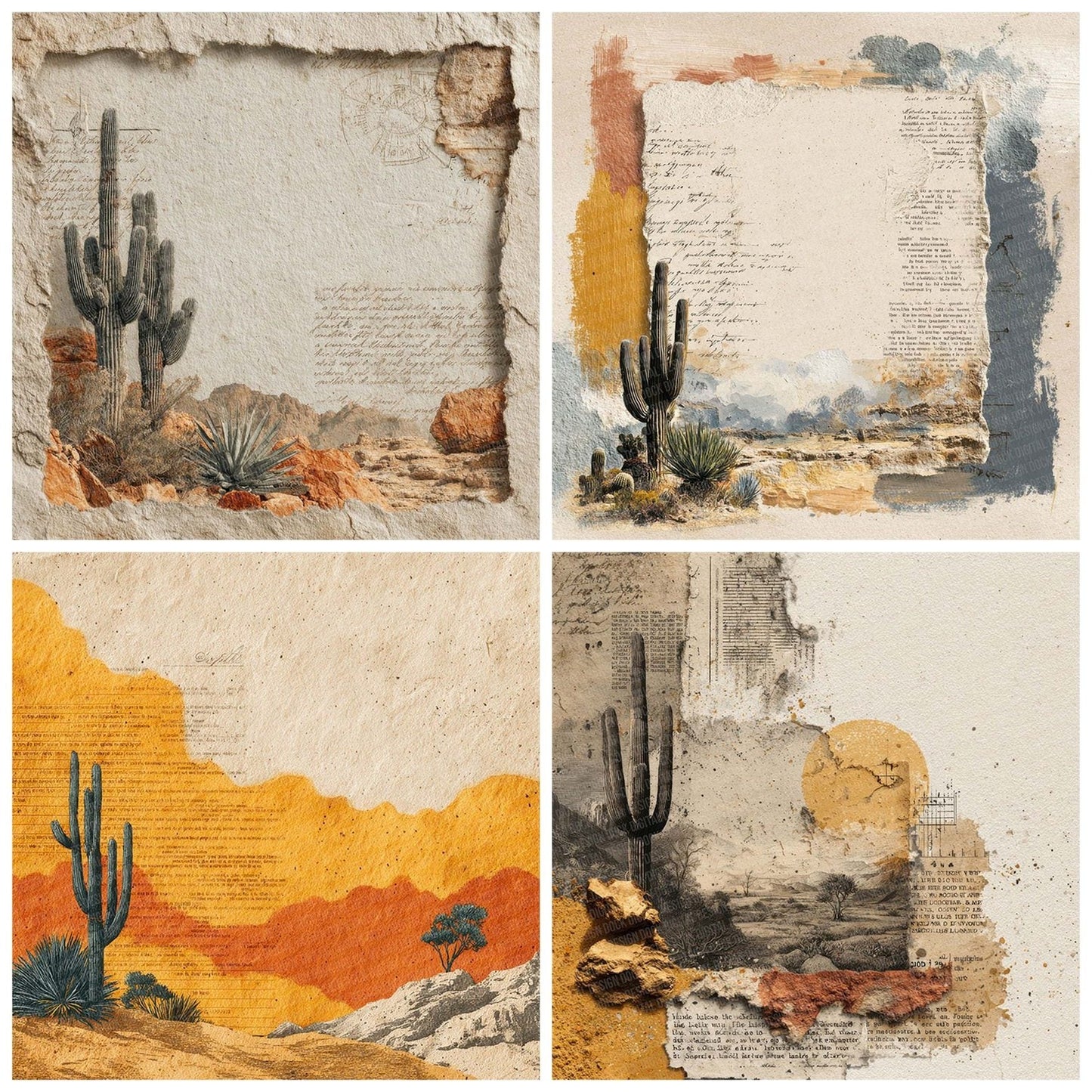 Cactus Desert Notes Digital Paper Pack (DDD000768)