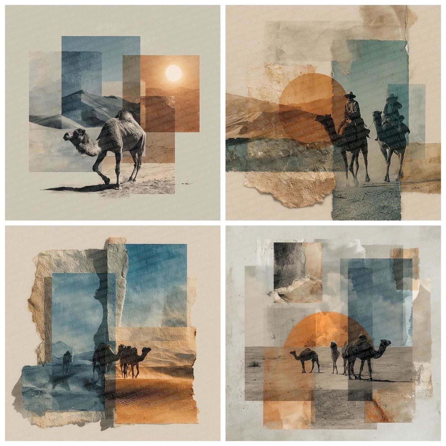 Camel Desert Moodboard Digital Paper Pack (DDD000023)