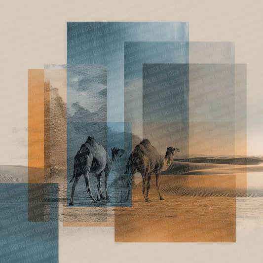 Camel Desert Moodboard Digital Paper Pack (DDD000023)