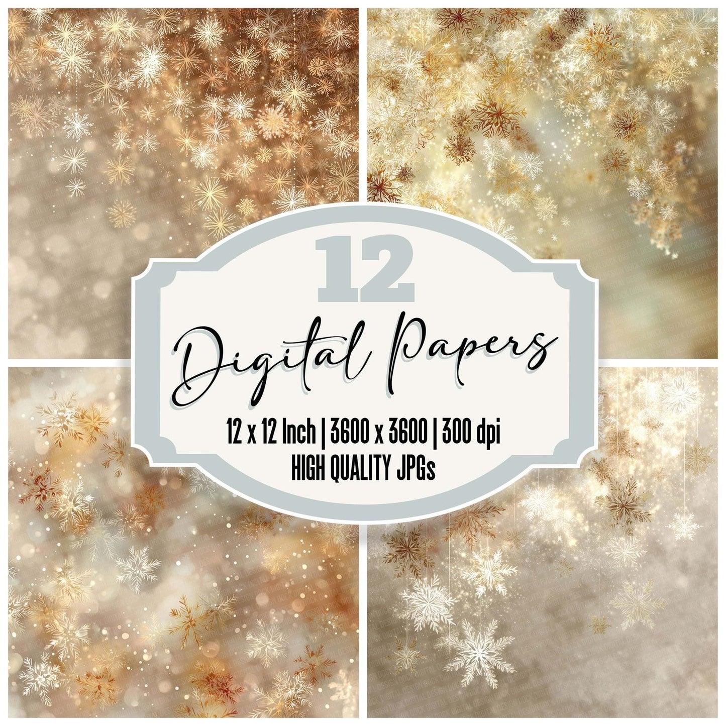 Candle Glow Christmas Background Digital Paper Pack (DDD000781)