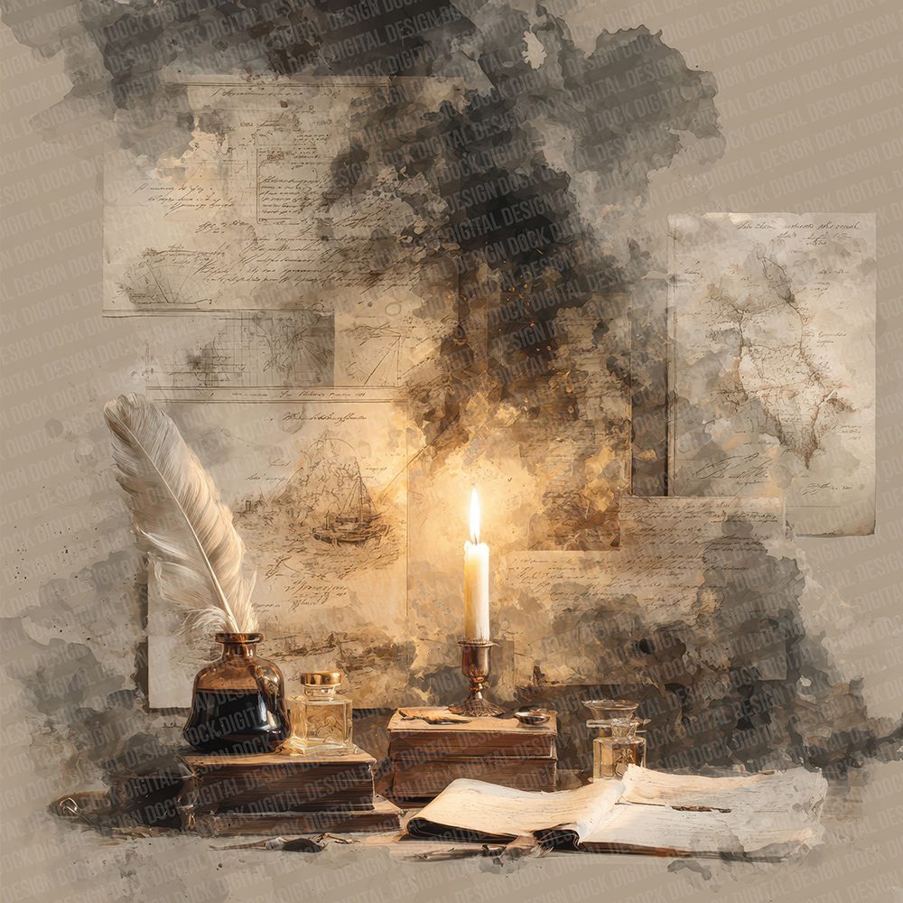 Candle Study Drift Digital Paper Pack (DDD000782)