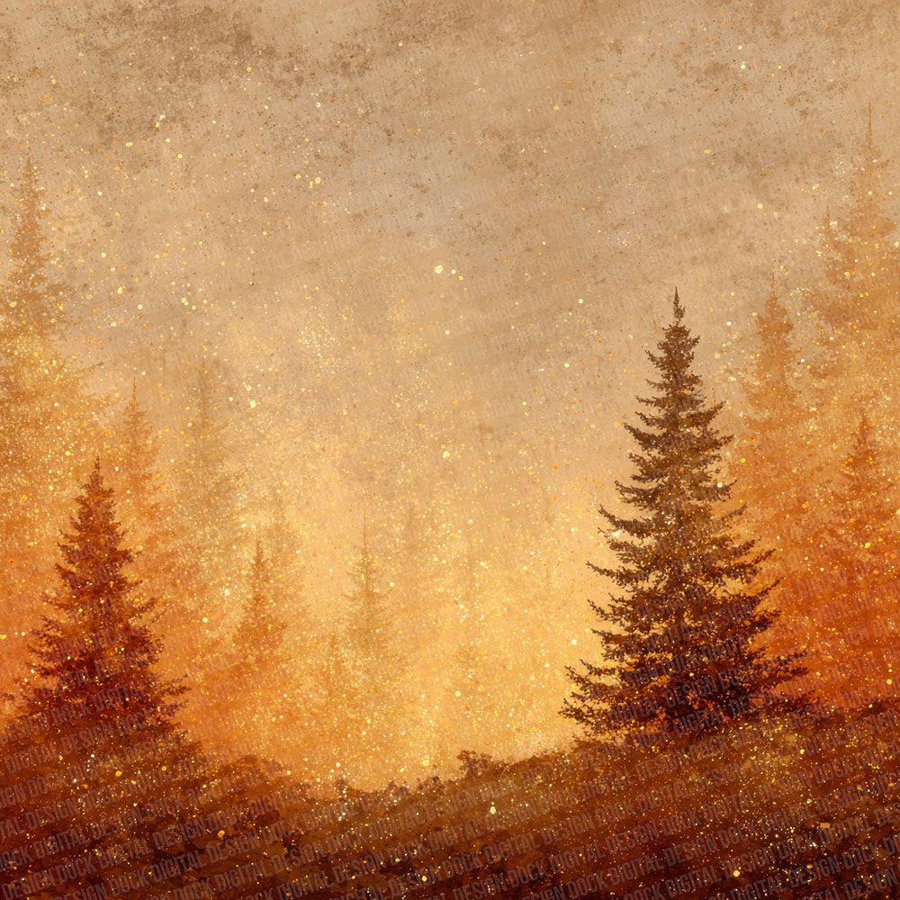 Candle Tree Vintage Christmas Background Digital Paper Pack (DDD000783)