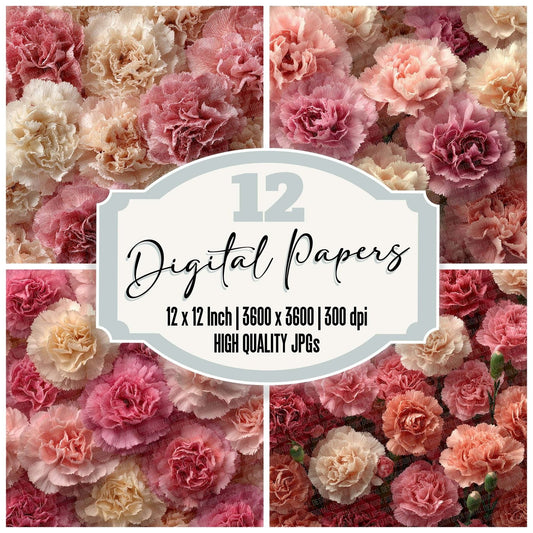 Carnation Overhead Fill Digital Paper Pack (DDD000798)