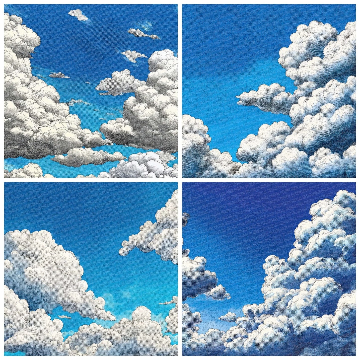 Cartoon Cloud Pop Digital Paper Pack (DDD000805)