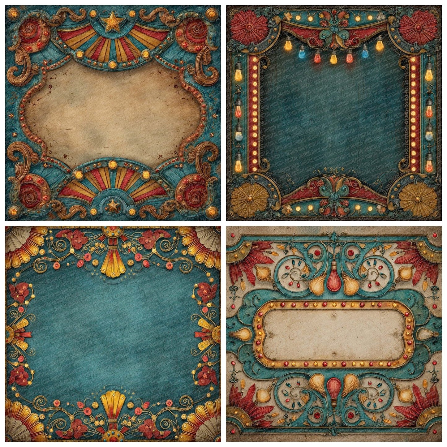 Casino Neon Sign Retro Digital Paper Pack (DDD000811)
