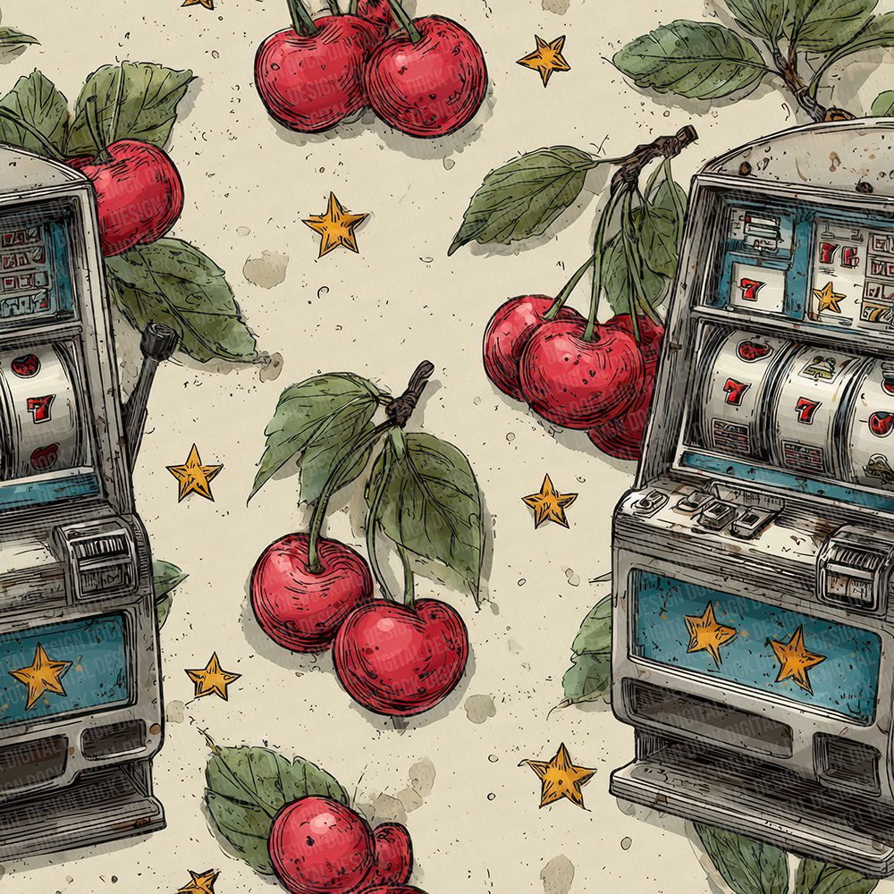 Casino Slot Cherry Star Digital Paper Pack (DDD000814)