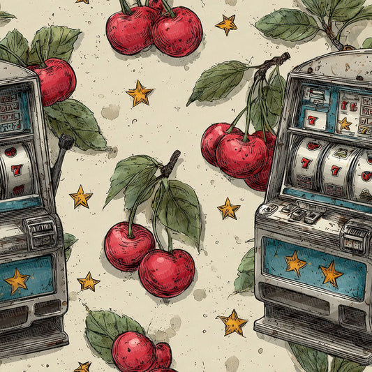 Casino Slot Cherry Star Digital Paper Pack (DDD000814)