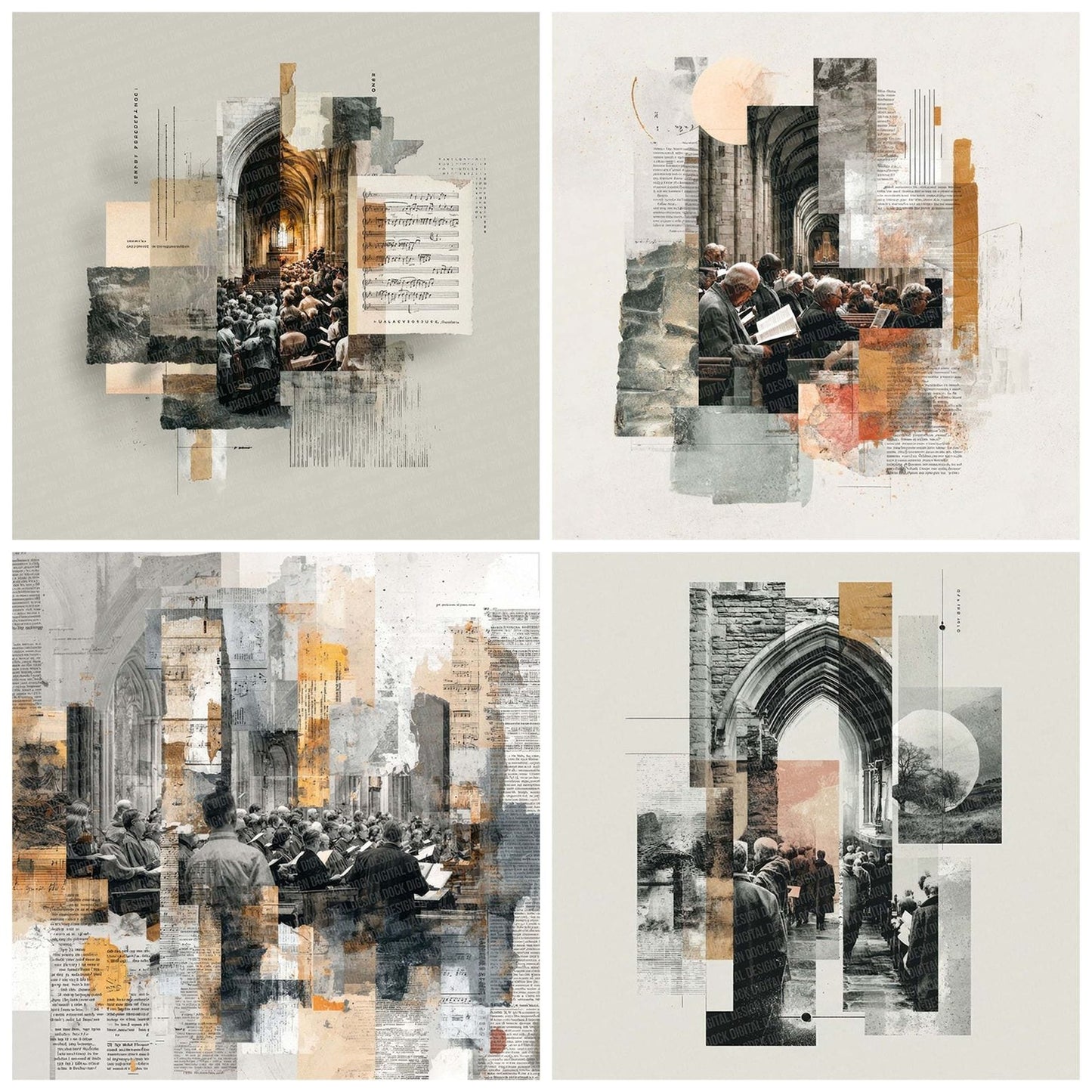Cathedral Choir Moodboard Digital Paper Pack (DDD000818)