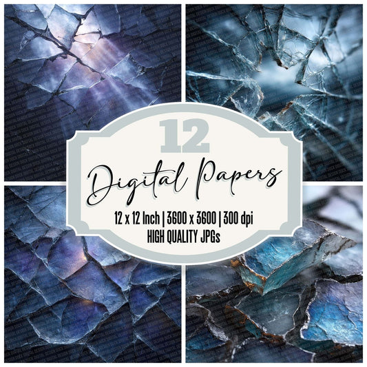 Cathedral Glass Dark Digital Paper Pack (DDD000819)