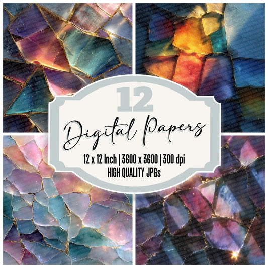 Cathedral Glass Shatter Digital Paper Pack (DDD000820)
