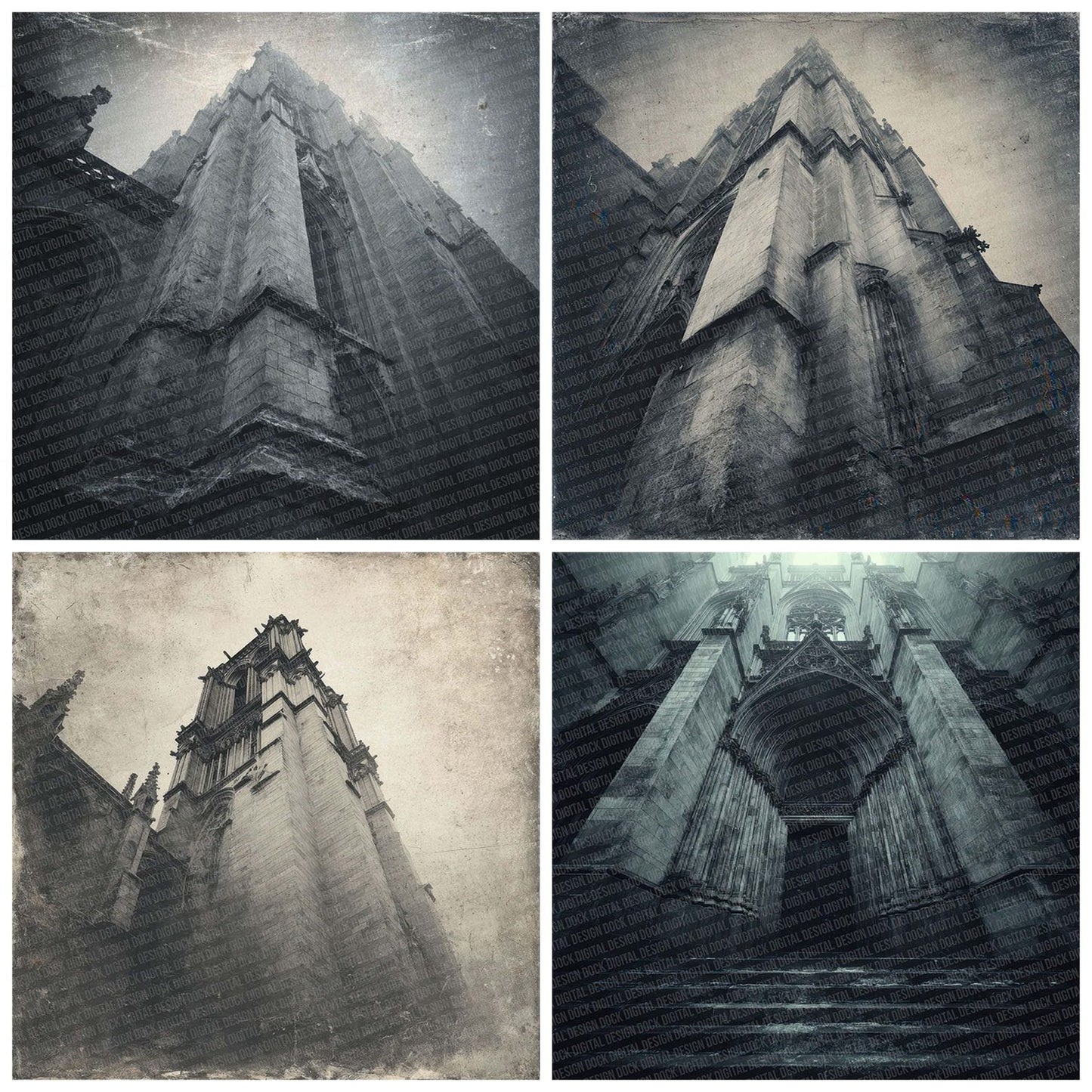 Cathedral Stone Grunge Digital Paper Pack (DDD000821)
