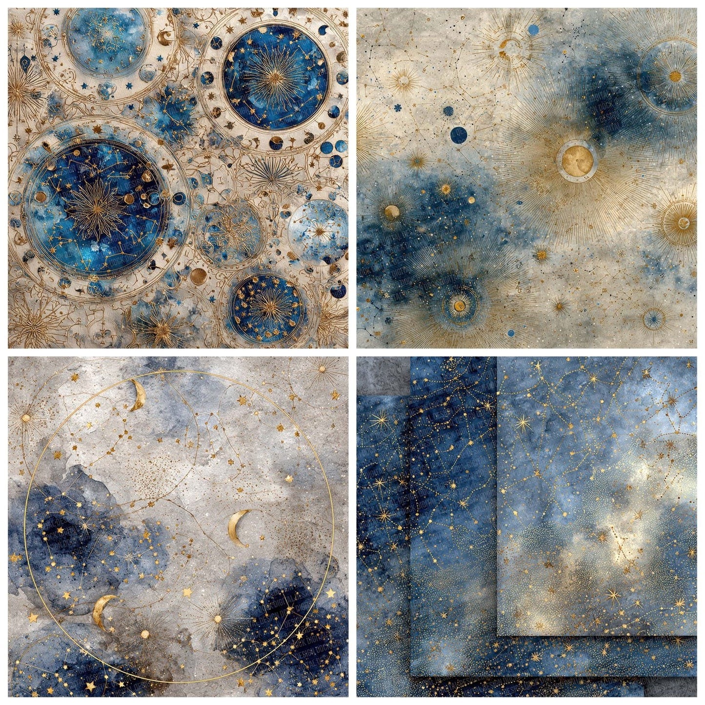 Celestial Parchment Glow Digital Paper Pack (DDD007625)