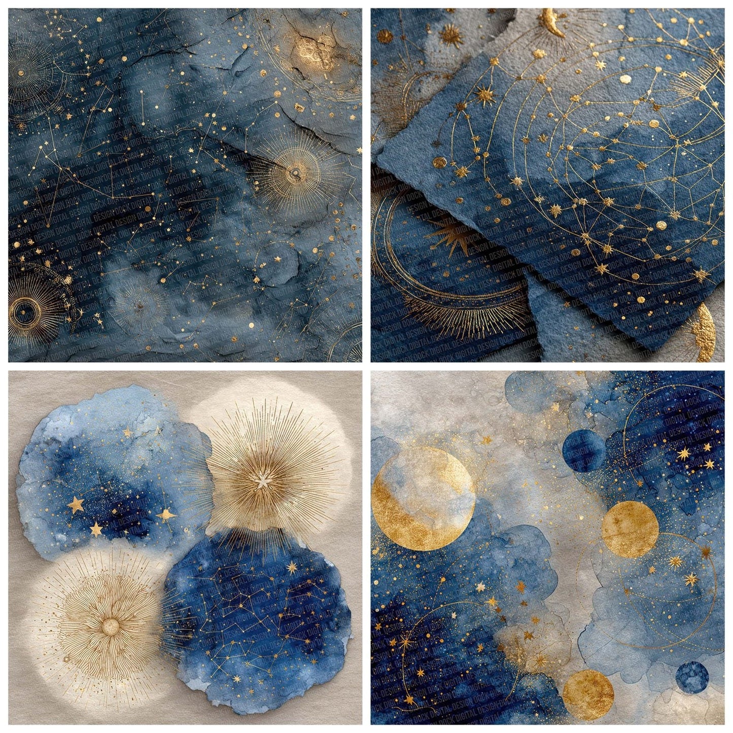 Celestial Parchment Glow Digital Paper Pack (DDD007625)