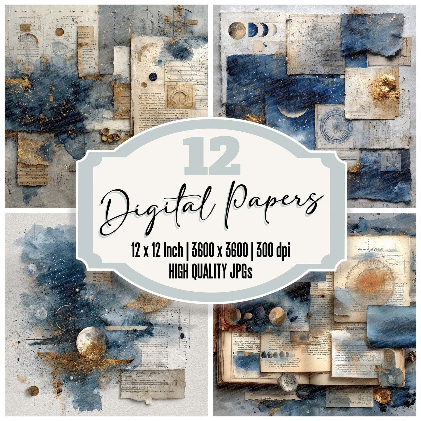 Celestial Scrap Layer Digital Paper Pack (DDD000827)