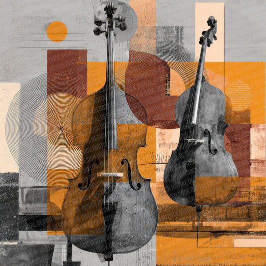 Cello Bass Moodboard Digital Paper Pack (DDD000831)