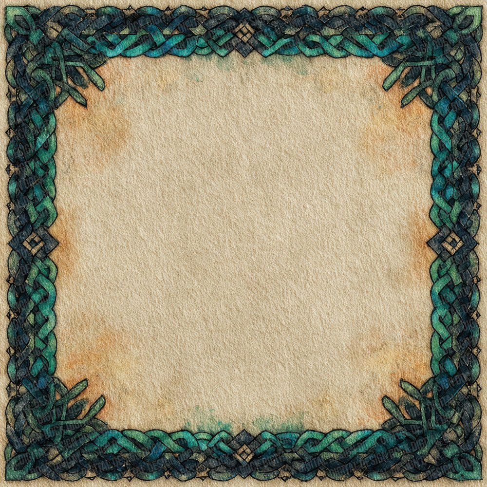 Celtic Braid Green Black Digital Paper Pack (DDD000832)