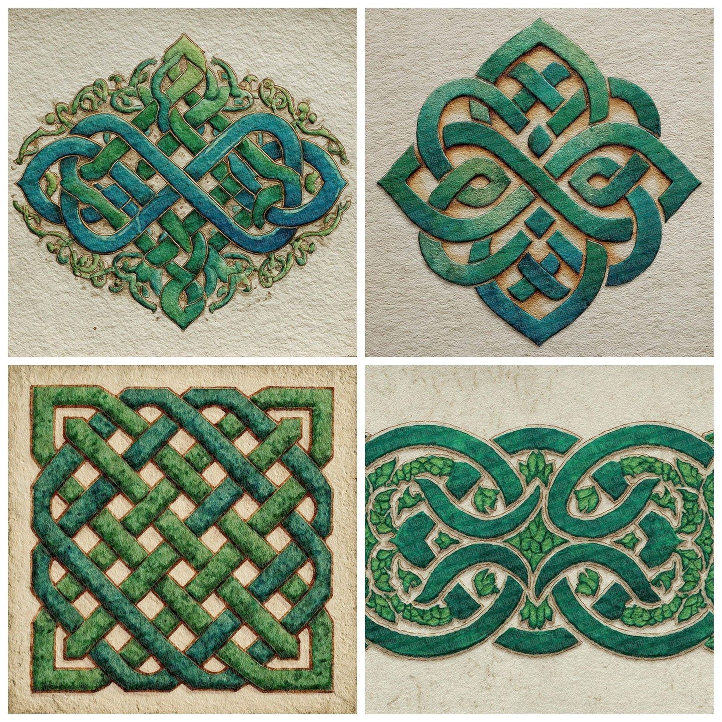 Celtic Knot Emerald Digital Paper Pack (DDD000835)