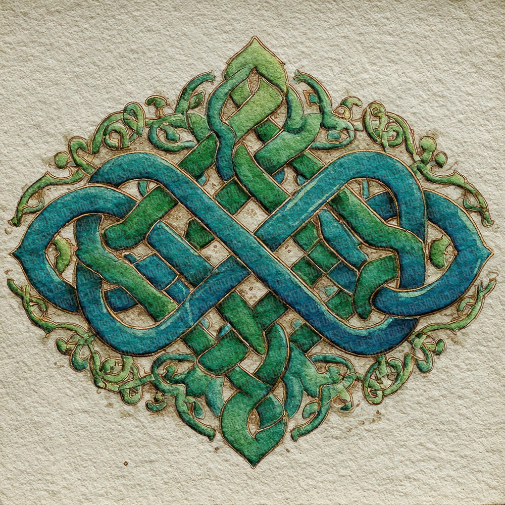 Celtic Knot Emerald Digital Paper Pack (DDD000835)