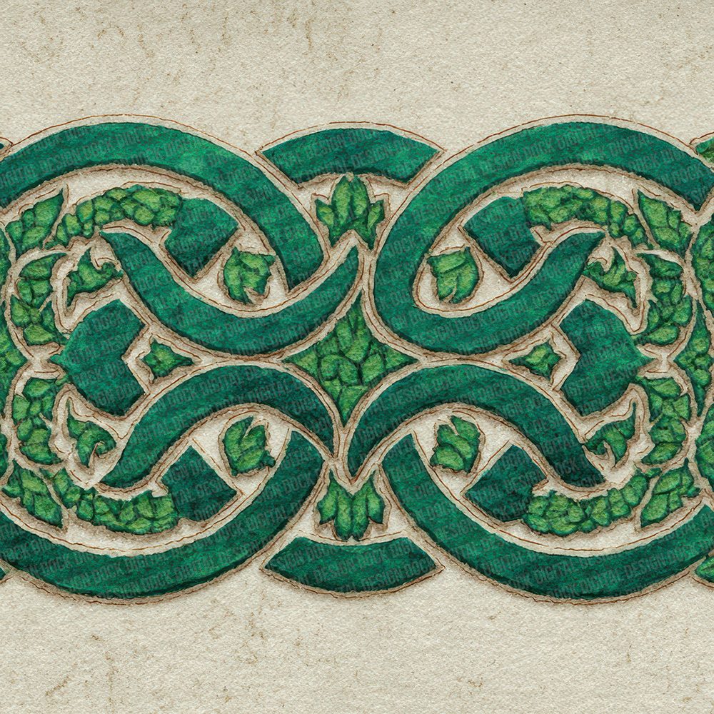 Celtic Knot Emerald Digital Paper Pack (DDD000835)