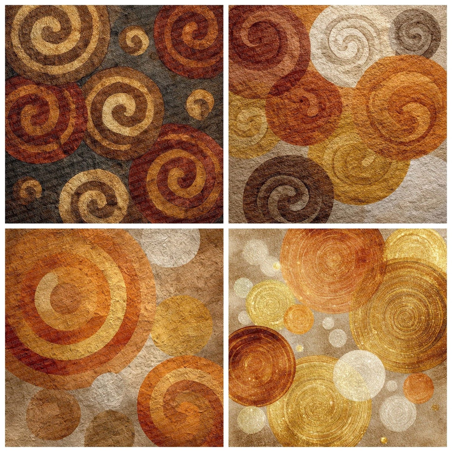 Celtic Spiral Ochre Digital Paper Pack (DDD000842)