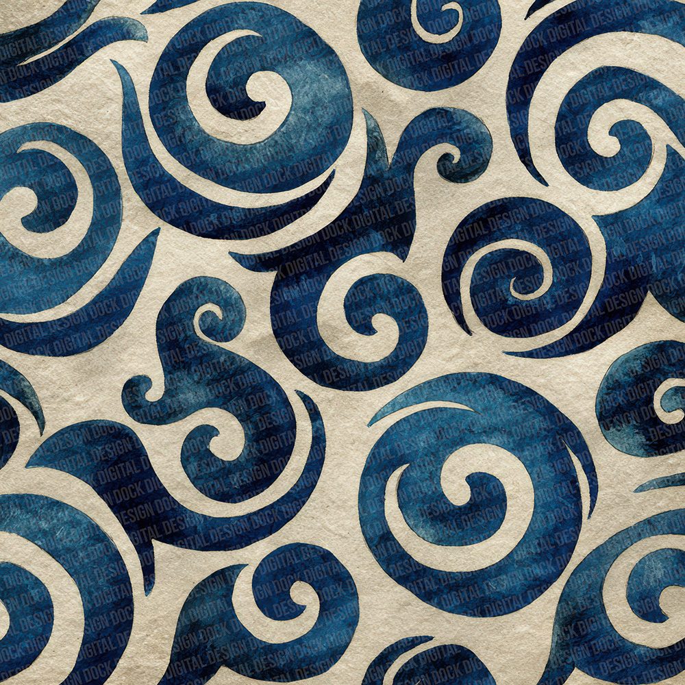 Celtic Triskelion Navy Digital Paper Pack (DDD000843)