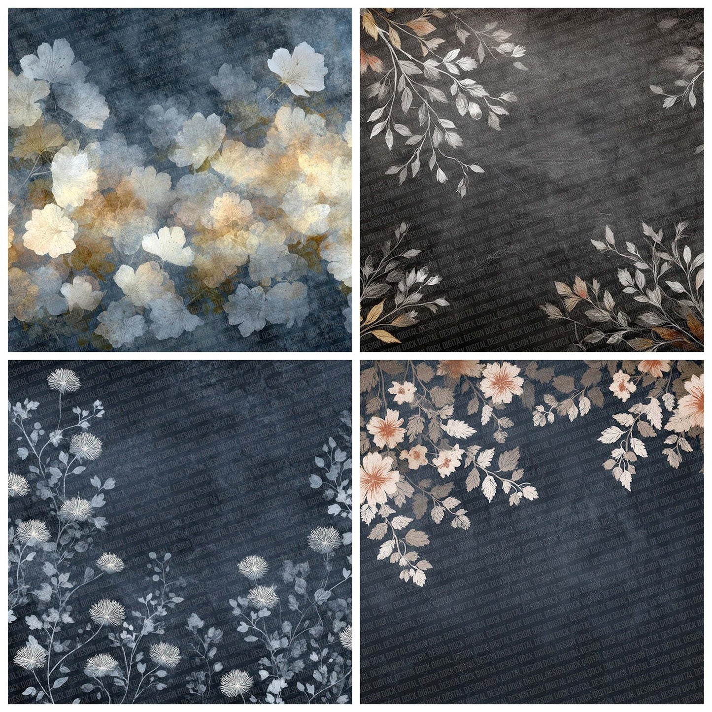 Chalk Bloom Fade Digital Paper Pack (DDD000848)