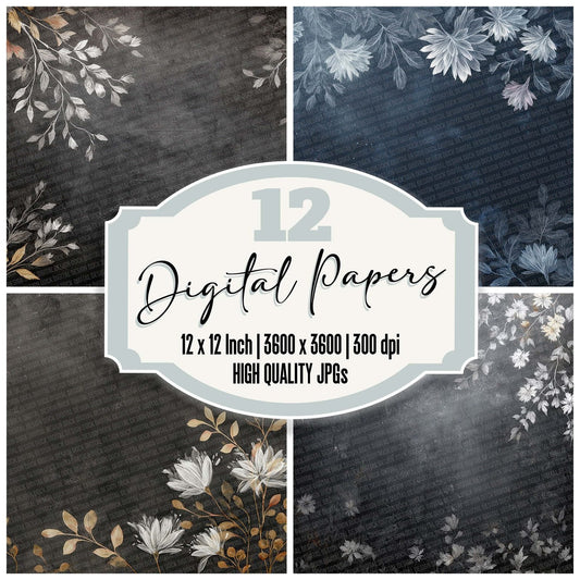 Chalk Bloom Fade Digital Paper Pack (DDD000848)
